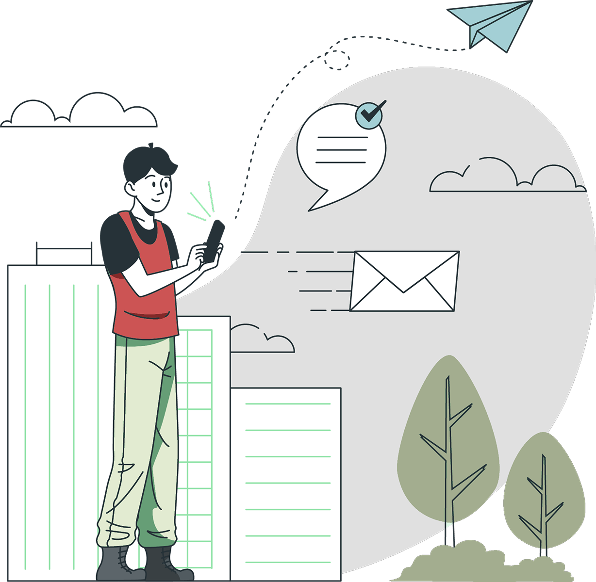 Illustration representing contact